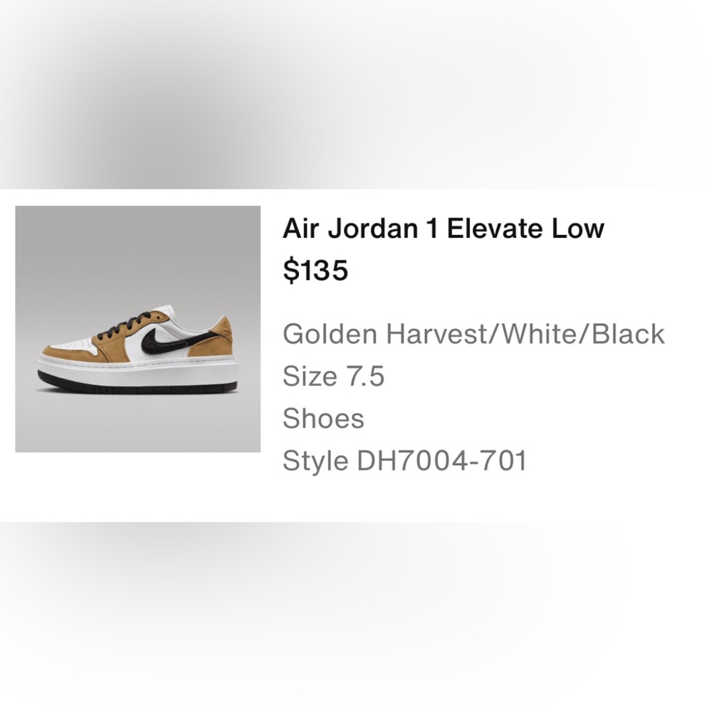 Nike Brand Air Jordan 1 Elevate Low-never worn